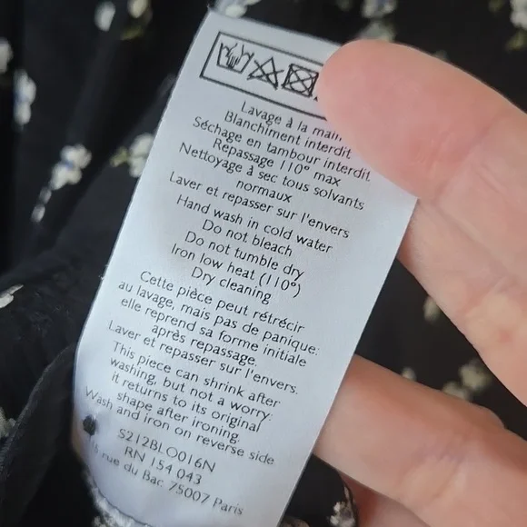 Sezane Floral Blouse and Skirt Set, GUC, French Chic, Quiet Luxury Paris - Picture 7 of 12